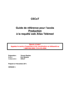 CECoT Guide de référence pour l`accès Production à la requête