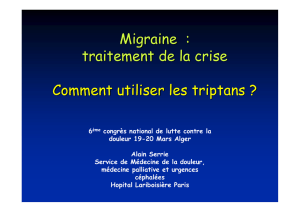 Migraine : traitement de la crise Comment utiliser les triptans ?