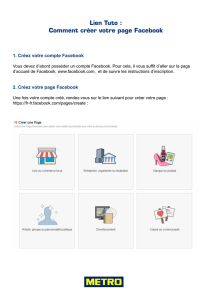 Lien Tuto : Comment créer votre page Facebook