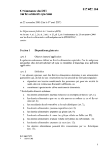 Ordonnance du DFI sur les aliments spéciaux 817.022.104