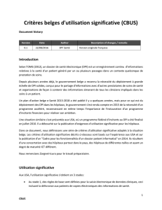 Critères belges d`utilisation significative (CBUS)