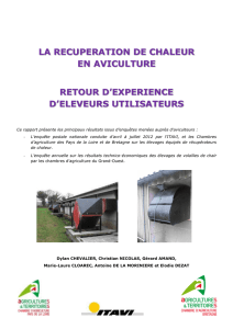 Récuperation de chaleur - Chambres d`Agriculture de Bretagne