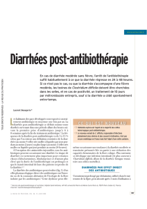 Diarrhées post-antibiothérapie