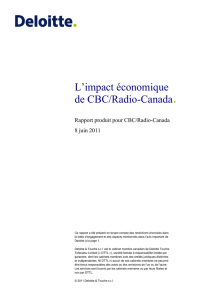 L`impact économique de CBC/Radio