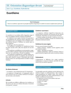 Exanthème, érythrodermie - polys-ENC