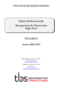 Syllabus de l`OP Management de l`Innovation High Tech Fichier