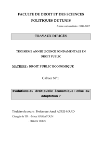 FACULTE DE DROIT ET DES SCIENCES POLITIQUES DE TUNIS