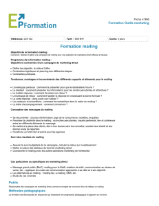 Formation mailing
