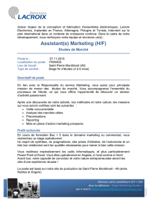 Assistant(e) Marketing (H/F)