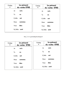 Le présent du verbe ETRE Le présent du verbe ETRE Le présent du