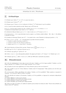Arithmétique - Dénombrement - Mathématiques en PCSI 834 à