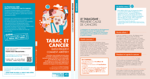 Dépliant Tabac et cancer