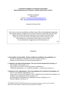 Transition écologique et transition économique