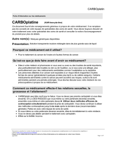 CARBOplatin - Action Cancer Ontario