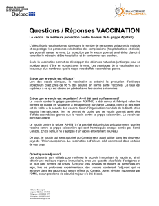 Questions - Réponses Vaccination