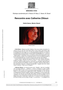 Rencontre avec Catherine Zittoun