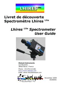 Livret de découverte Spectromètre Lhires Lite Lhires Lite