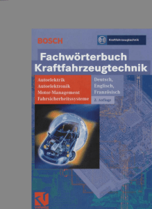 Fachwôrterbuch Kraftfahrzeugtechnik