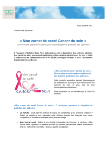 Mon carnet de santé Cancer du sein