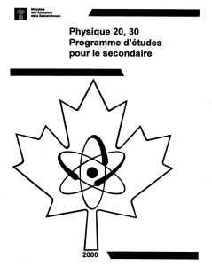 Physique 20 - Saskatchewan Curriculum