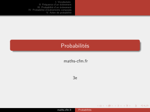 Probabilités - maths