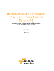 Bonnes pratiques de migration d`un SGBDR vers Amazon DynamoDB