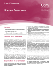 Licence Economie - Université Clermont Auvergne