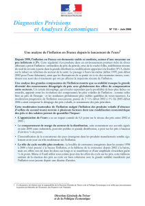 Une analyse de l`inflation en France depuis le lancement de l`euro