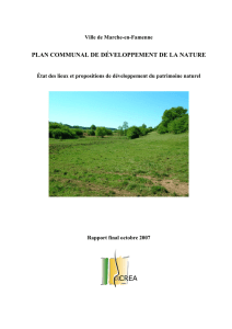 PLAN COMMUNAL DE DÉVELOPPEMENT DE LA NATURE