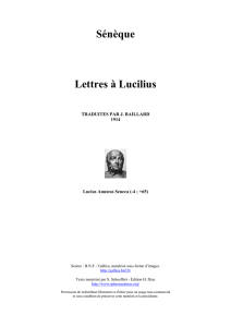 Sénèque Lettres à Lucilius