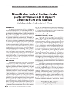 Diversité structurale et biodiversité des plantes invasculaires de la