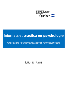 Internats et practica en psychologie