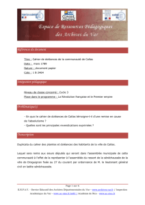 Pistes pédagogiques - Cycle 3 - Archives départementales du Var