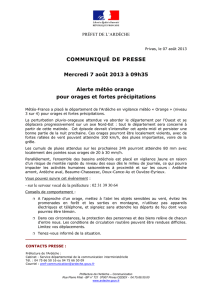 Le communiqué de presse - Préfecture de l`Ardèche