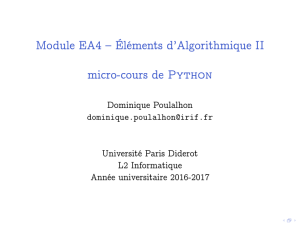 Module EA4 – Éléments d`Algorithmique II micro