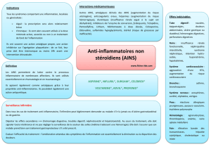 Anti-inflammatoires non stéroïdiens (AINS) - Fiches