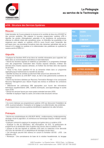 ES20G - z/OS : Structure des Services Systèmes