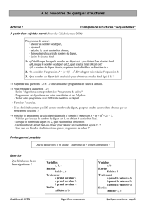 A la rencontre de quelques structures