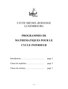 programmes-CYCLE INF