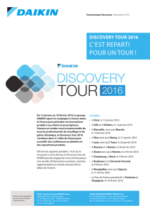 Communiqué de presse Discovery Tour 2015