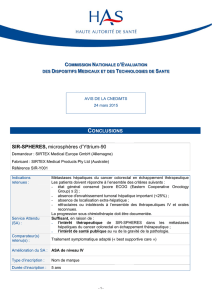 SIR R-SPHER RES, micr rosphères s d`Yttrium m