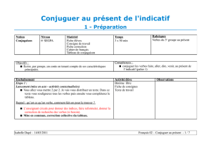 Conjuguer au présent les verbes du 3e groupe