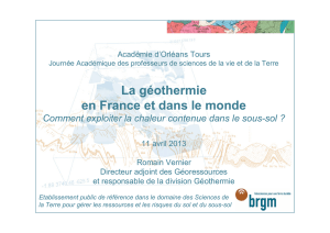 Géothermie - Académie d`Orléans