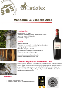 Voir la fiche technique de la cuvée Montlobre La Chapelle 2012
