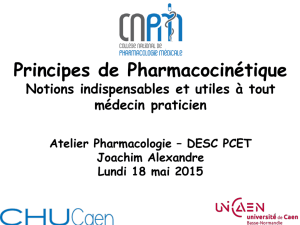 Principes de Pharmacocinétique