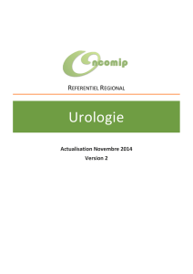 Référentiel Régional 2014 d`Urologie