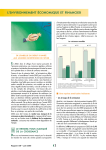 L`environnement &eacute;conomique et financier en 2002