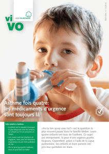 Asthme fois quatre: les médicaments d`urgence sont toujours là