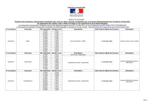 Publicité des demandes d`autorisation d`exploiter - bas