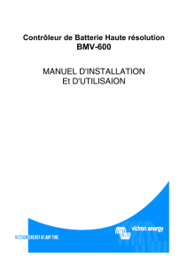 BMV-600 MANUEL D`INSTALLATION Et D